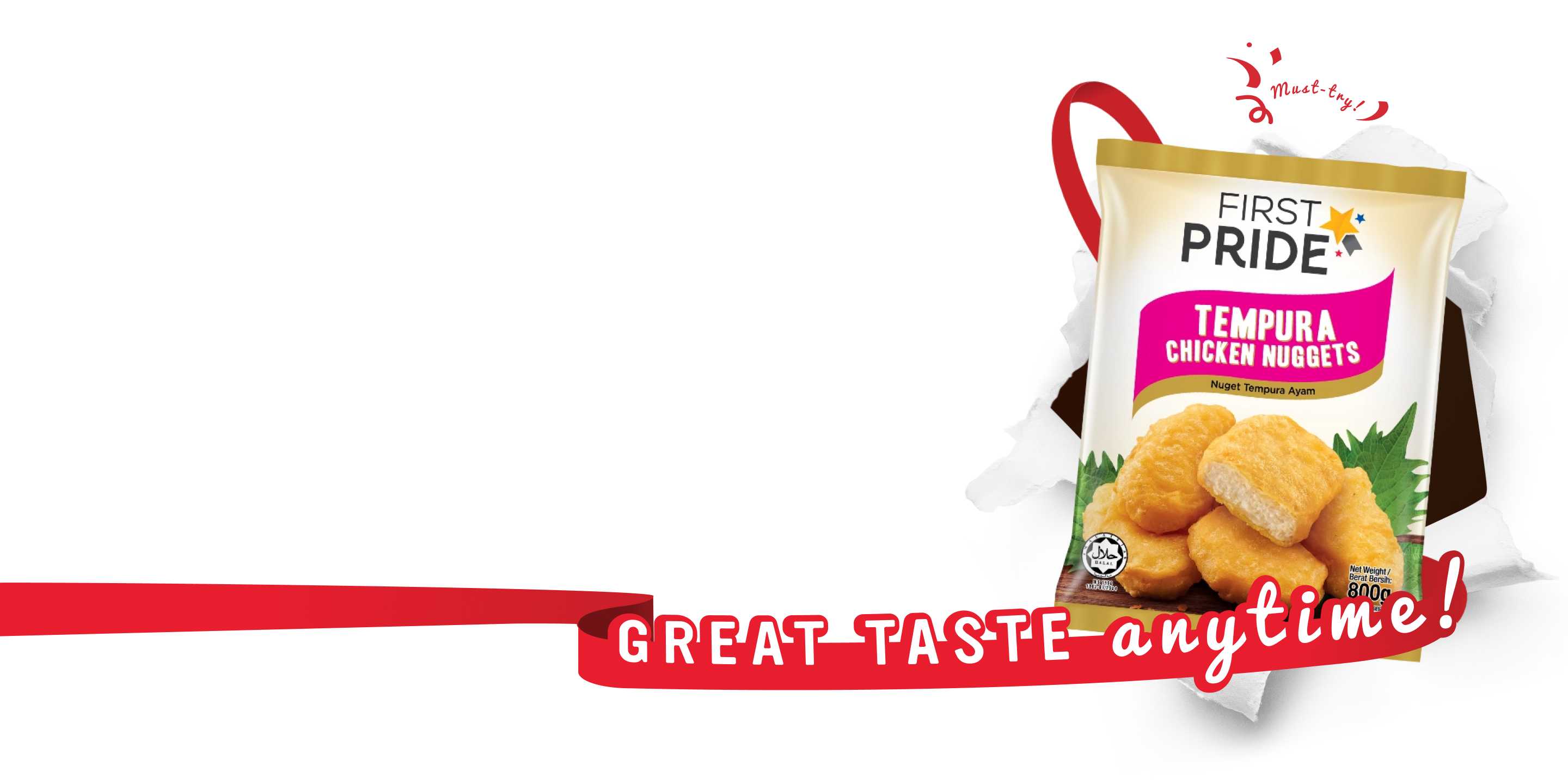 package great Taste Anytime banner