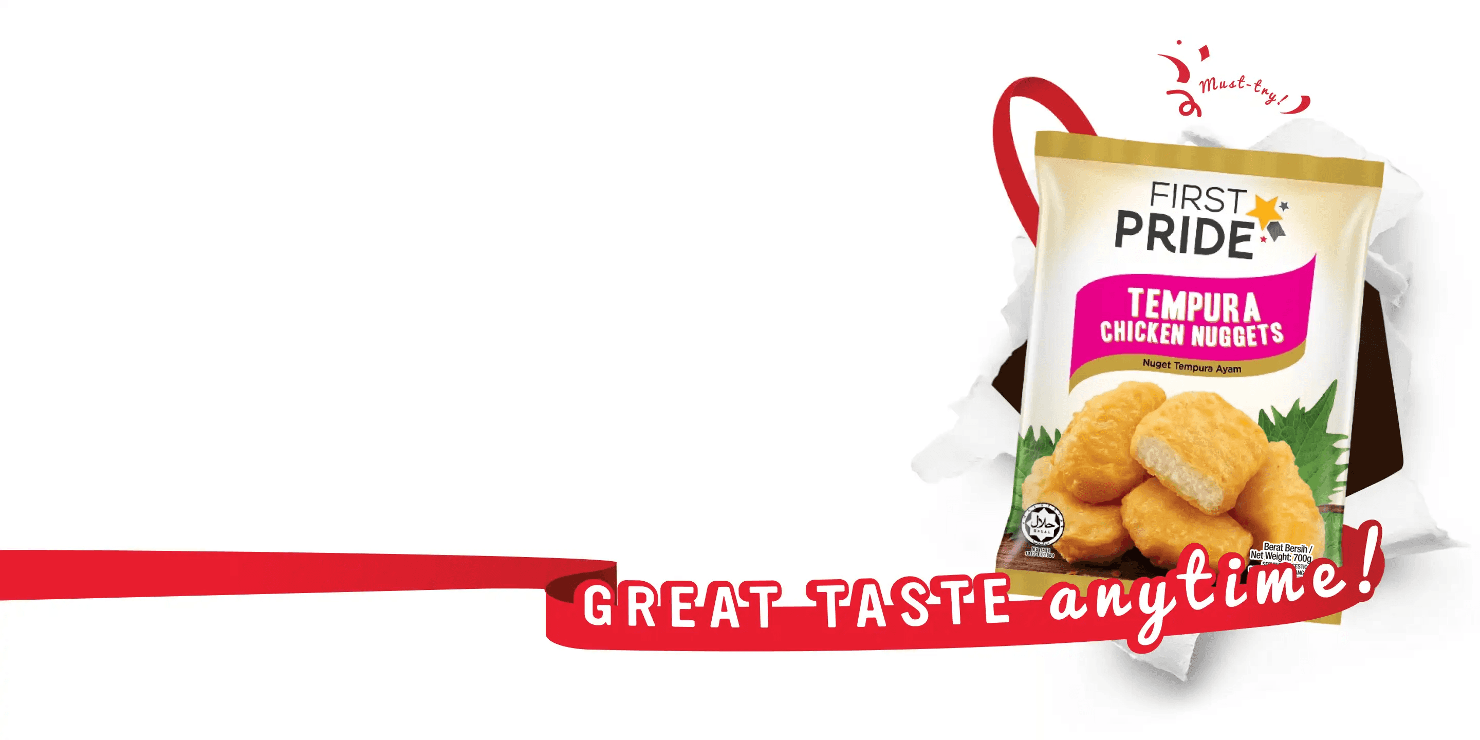 package great Taste Anytime banner