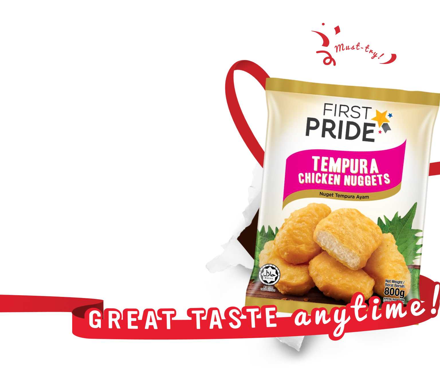 package great Taste Anytime banner