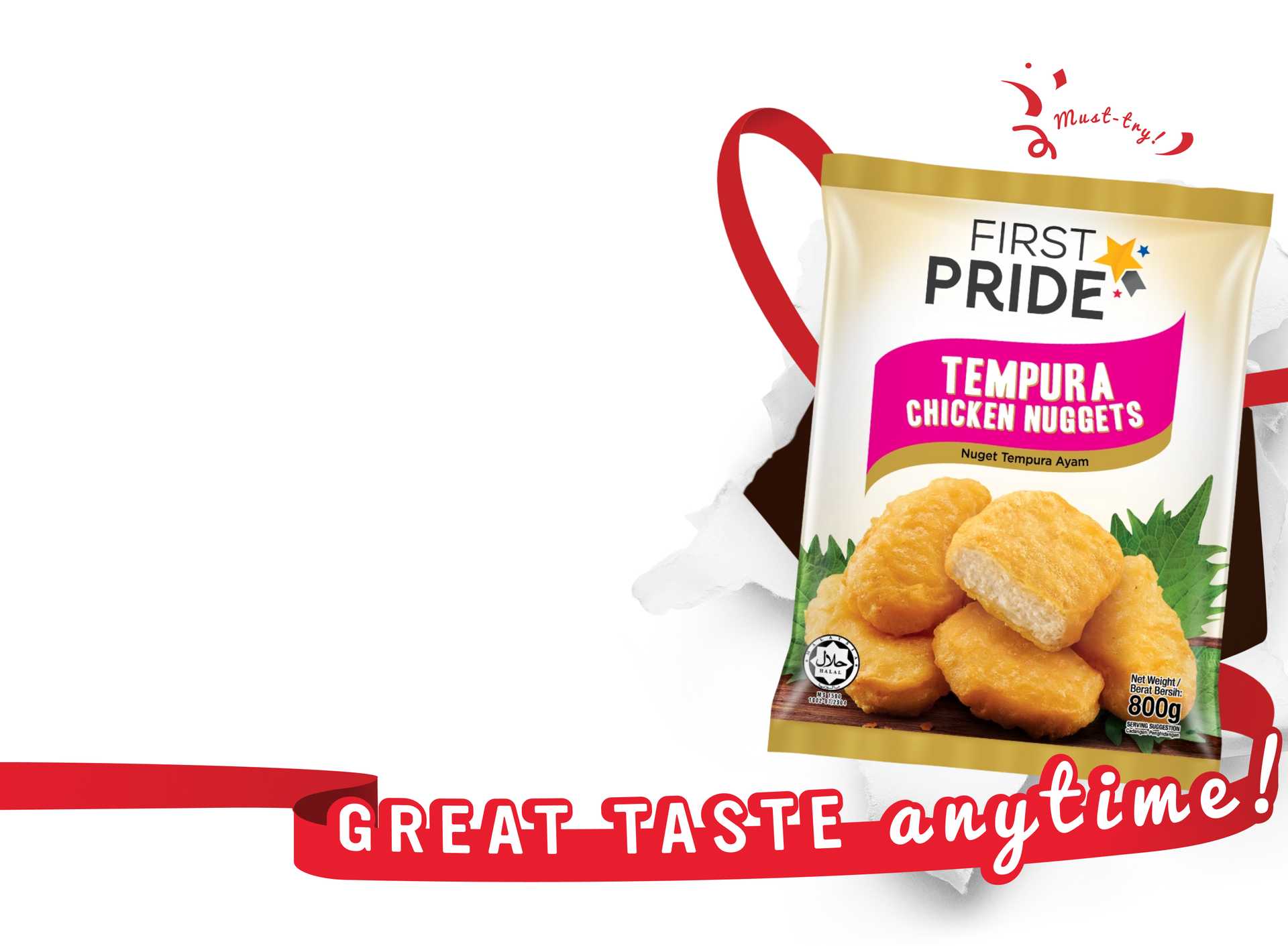 package great Taste Anytime banner